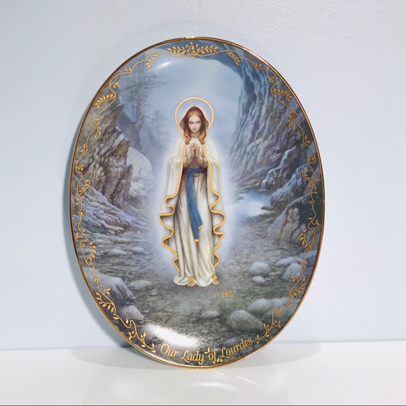 Our Lady of Lourdes Hector Garrido Plate Mary